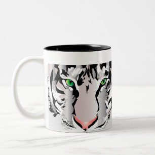 CANECA DE CAFÉ EM DOIS TONS TIGER WHITE/CINZA MUG