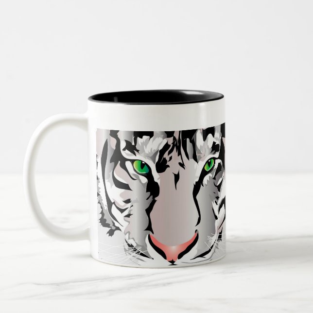 CANECA DE CAFÉ EM DOIS TONS TIGER WHITE/CINZA MUG (Esquerda)