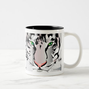 CANECA DE CAFÉ EM DOIS TONS TIGER WHITE/CINZA MUG