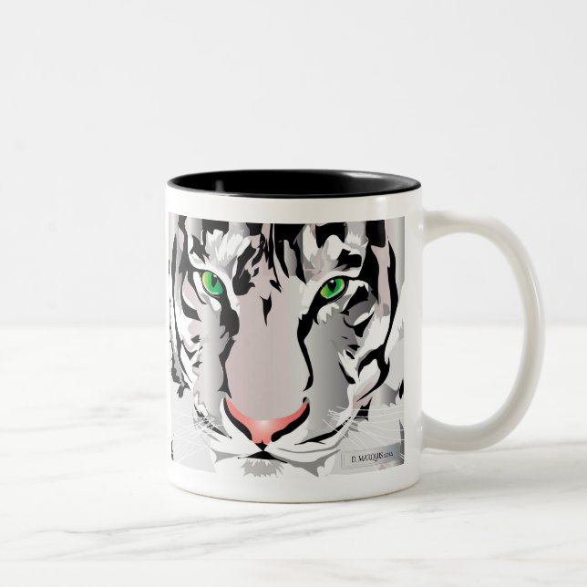 CANECA DE CAFÉ EM DOIS TONS TIGER WHITE/CINZA MUG (Direita)