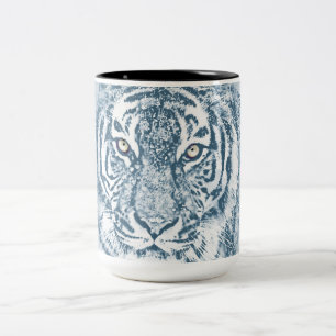Caneca De Café Em Dois Tons tigre