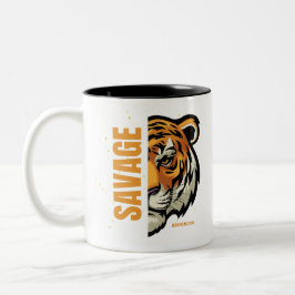 Caneca De Café Em Dois Tons Tigre