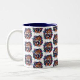 Caneca De Café Em Dois Tons Tigre