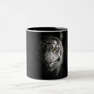 Caneca De Café Em Dois Tons Tigre, fotografia de tigre, atordoante,
