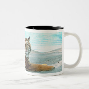 Caneca De Café Em Dois Tons Tigre pelo rio