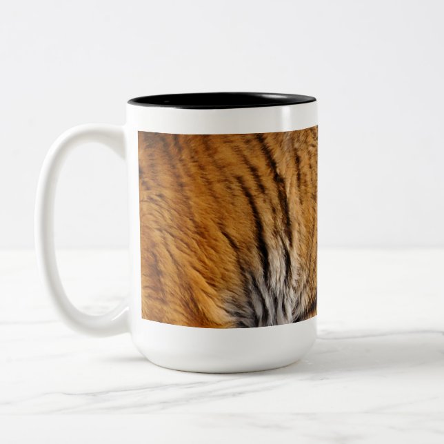 Caneca De Café Em Dois Tons Tigre-Stripes-Big Cat Wildlife (Esquerda)