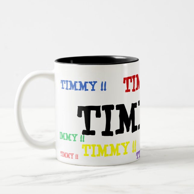 CANECA DE CAFÉ EM DOIS TONS TIMMY!! , TIMMY!! , TIMMY!! , TIMMY!! , TIMMY!! (Esquerda)