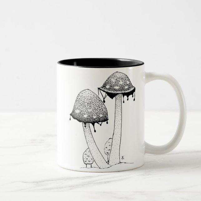 Caneca De Café Em Dois Tons Tinta (Direita)