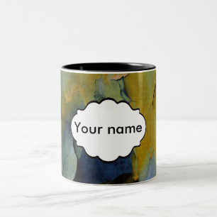 Caneca De Café Em Dois Tons Tinta de descasque