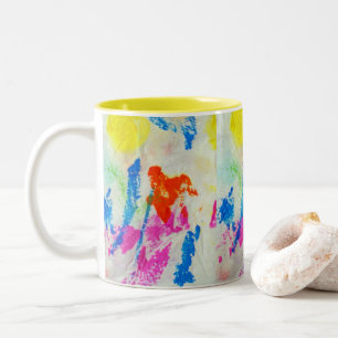 Caneca De Café Em Dois Tons Tinta Mensagem
