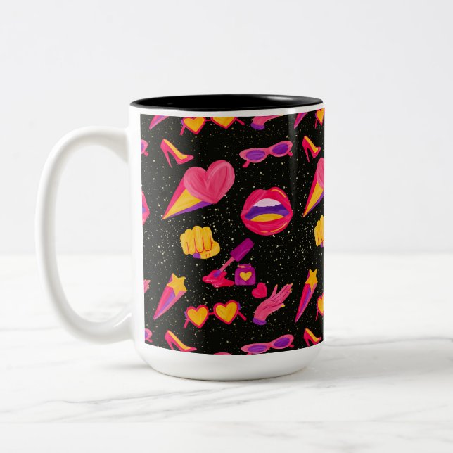 CANECA DE CAFÉ EM DOIS TONS TINTA UNIVERSA (Esquerda)