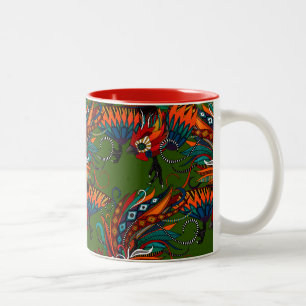 Caneca De Café Em Dois Tons tinta verde de galeria