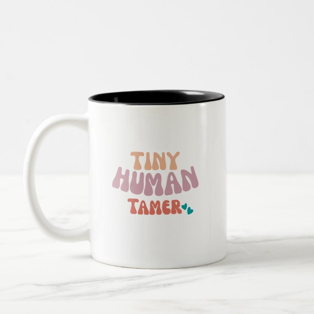 Caneca De Café Em Dois Tons Tiny Human Tamer - Coffee Mug (Esquerda)
