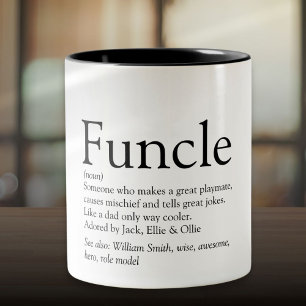 Caneca De Café Em Dois Tons Tio Engraçado Definição Dito