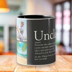 Caneca De Café Em Dois Tons Tio Funcle Definição 4 Colagem de Fotos Cinza
