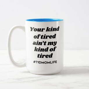 Caneca De Café Em Dois Tons Tipo azul [preto/brilhante] cansado de T1dMom