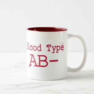 Caneca De Café Em Dois Tons Tipo de sangue negativo do AB