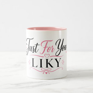 Caneca De Café Em Dois Tons Tipografia de Sublimação Pink Coquette Wrap