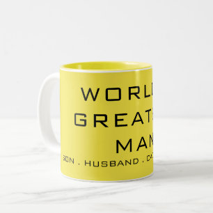 Caneca De Café Em Dois Tons Tipografia de Texto Simples