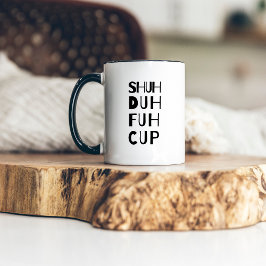 Caneca De Café Em Dois Tons Tipografia Dispensa Mínima e Moderna