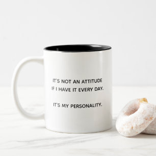 Caneca De Café Em Dois Tons Tipografia Divertida É Minha Personalidade Humor n