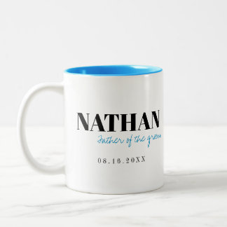Caneca De Café Em Dois Tons Tipografia Moderna Personalizou Pai Do Horário