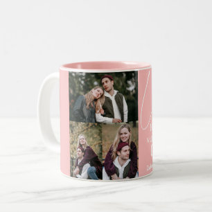 Caneca De Café Em Dois Tons Tipografia Romântica Dia dos Namorados casal 3 fot