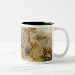 Caneca De Café Em Dois Tons Tiro do faisão (óleo em canvas) 2