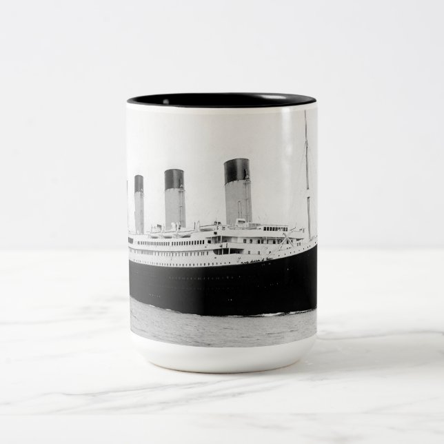 Caneca De Café Em Dois Tons Titanic RMS (Centro)