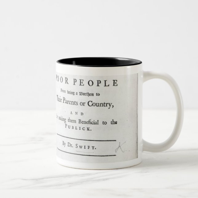 Caneca De Café Em Dois Tons Titlepage 'a um Proposal modesto (Direita)