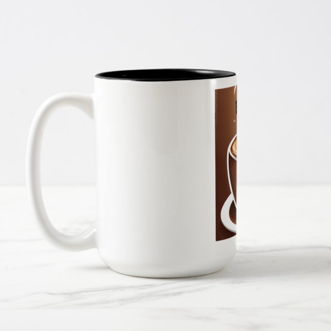 Caneca De Café Em Dois Tons Título: "Brewn Impressions: Elevate Your Sip with (Esquerda)