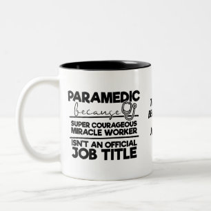 Caneca De Café Em Dois Tons Título de Cargo Paramédico