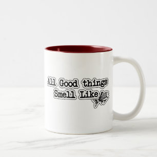 Caneca De Café Em Dois Tons Todas As Boas Coisas Cheiram A Pesca Engraçada De 