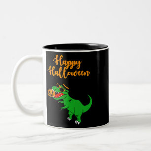 Caneca De Café Em Dois Tons Todler Boys Halloween Kids Dinossauro T rex Mamãe