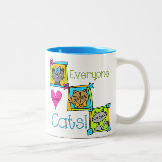 Caneca De Café Em Dois Tons Todo Mundo Adora Gatos
