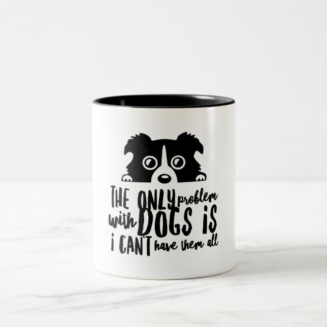 Caneca De Café Em Dois Tons Todos os Cães Mugam (Centro)