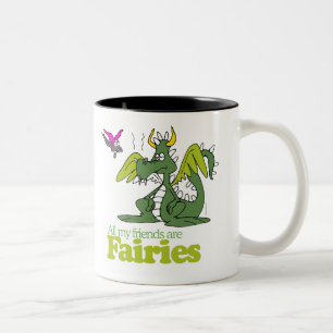Caneca De Café Em Dois Tons Todos os meus amigos são Fadas