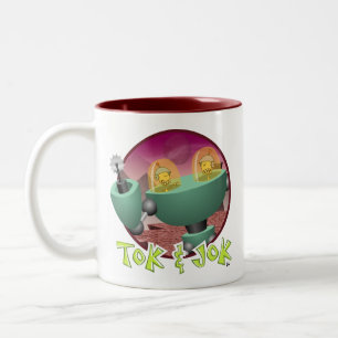 Caneca De Café Em Dois Tons TokBOT e JokBOT Mug