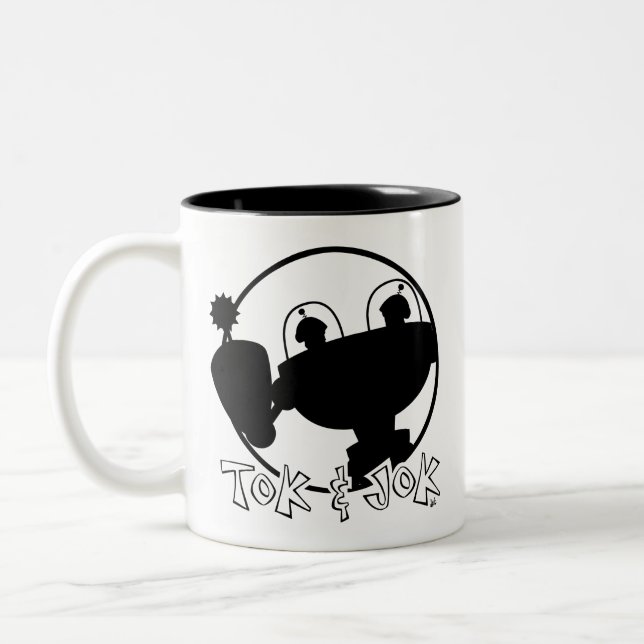 Caneca De Café Em Dois Tons TokBOT e JokBOT Mug (Esquerda)