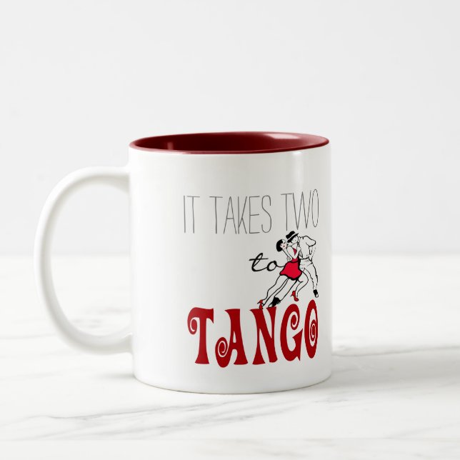 Caneca De Café Em Dois Tons Toma dois ao tango (Esquerda)