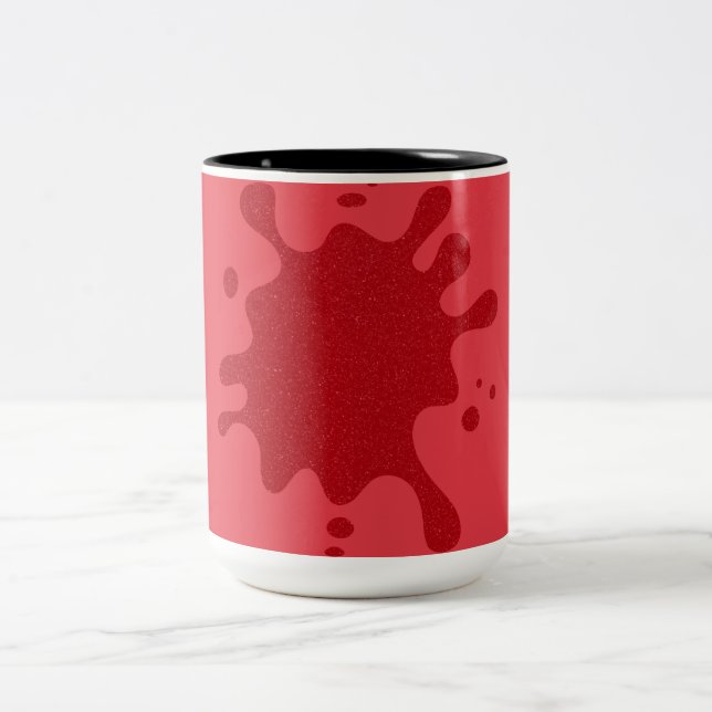 Caneca De Café Em Dois Tons Tomate Red Splash - Mug Personalizado De Dois Tons (Centro)
