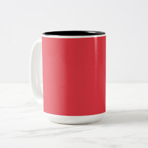 Caneca De Café Em Dois Tons Tomato Red Cerâmica Coffee Mug - Personalizável