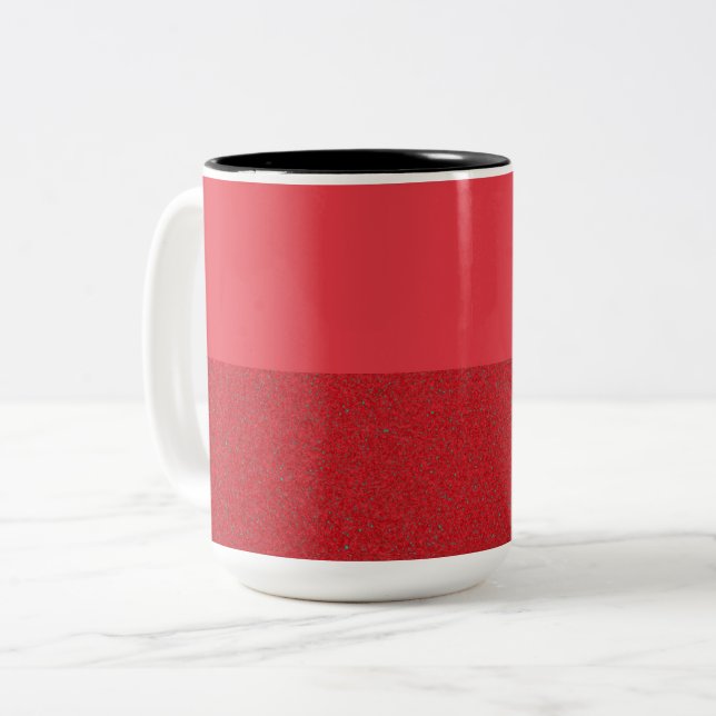 Caneca De Café Em Dois Tons Tomato Red Speckle Bottom Mug - Personalizável (Frente Esquerda)
