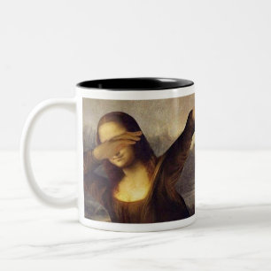 Caneca De Café Em Dois Tons Toque ligeiro de Mona Lisa