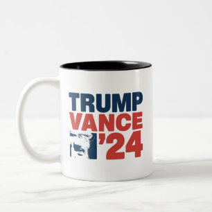 Caneca De Café Em Dois Tons Torne a América Segura Novamente Trump Vance 2024