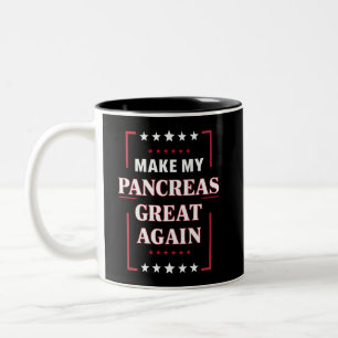 Caneca De Café Em Dois Tons Torne Meu Pâncreas Grande Novamente Conscientizaçã