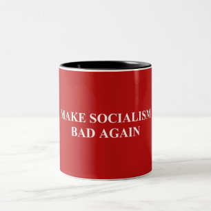 Caneca De Café Em Dois Tons Torne o socialismo ruim novamente