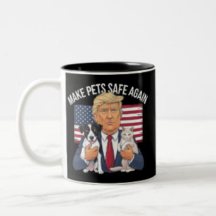 Caneca De Café Em Dois Tons Torne os Animais de Estimação Seguros Novamente Sa