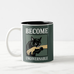 Caneca De Café Em Dois Tons Torne-se Ingovernável Presente de Anarquia de Anim