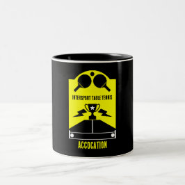 Caneca De Café Em Dois Tons Torneio de Tênis de mesa de
